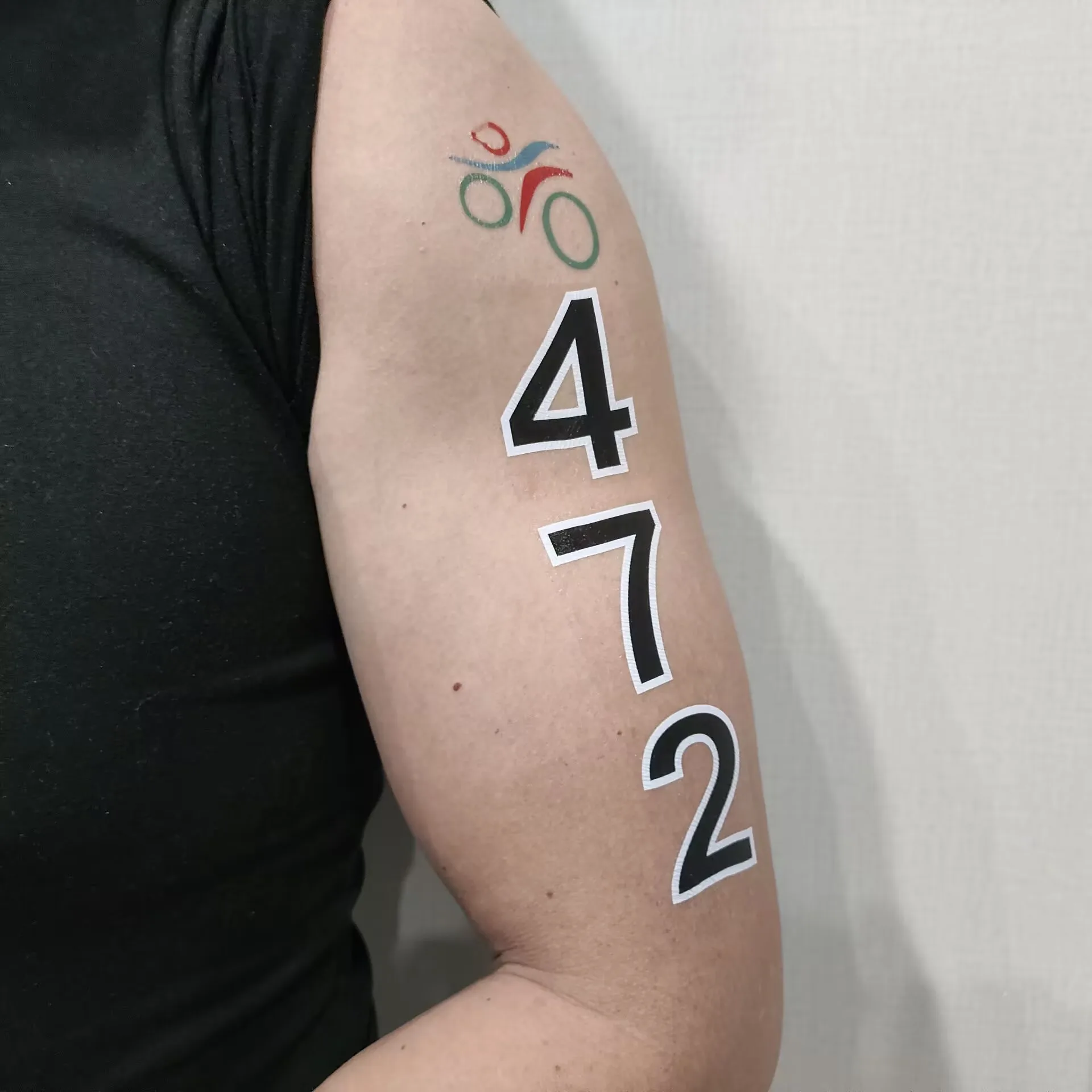 Triathlon Race Number Tattoo Sticker Arm Leg Shoulder Long Lasting Waterproof Racing Number Tattoos/Tatoo Temporary Stickers