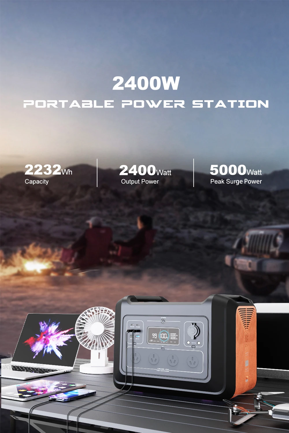 Lithium Iron Battery Portable Power Station 3000w 2000w 240v Australia