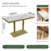 Table longue de 120 x 60 cm