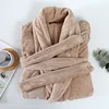 Coral velvet bathrobe camel