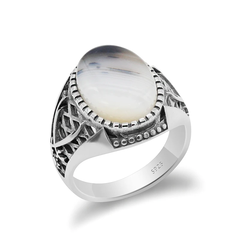 Silver Black Stone Ring Simple | Silver Ring Black Stone Unique - Simple  Fashion - Aliexpress