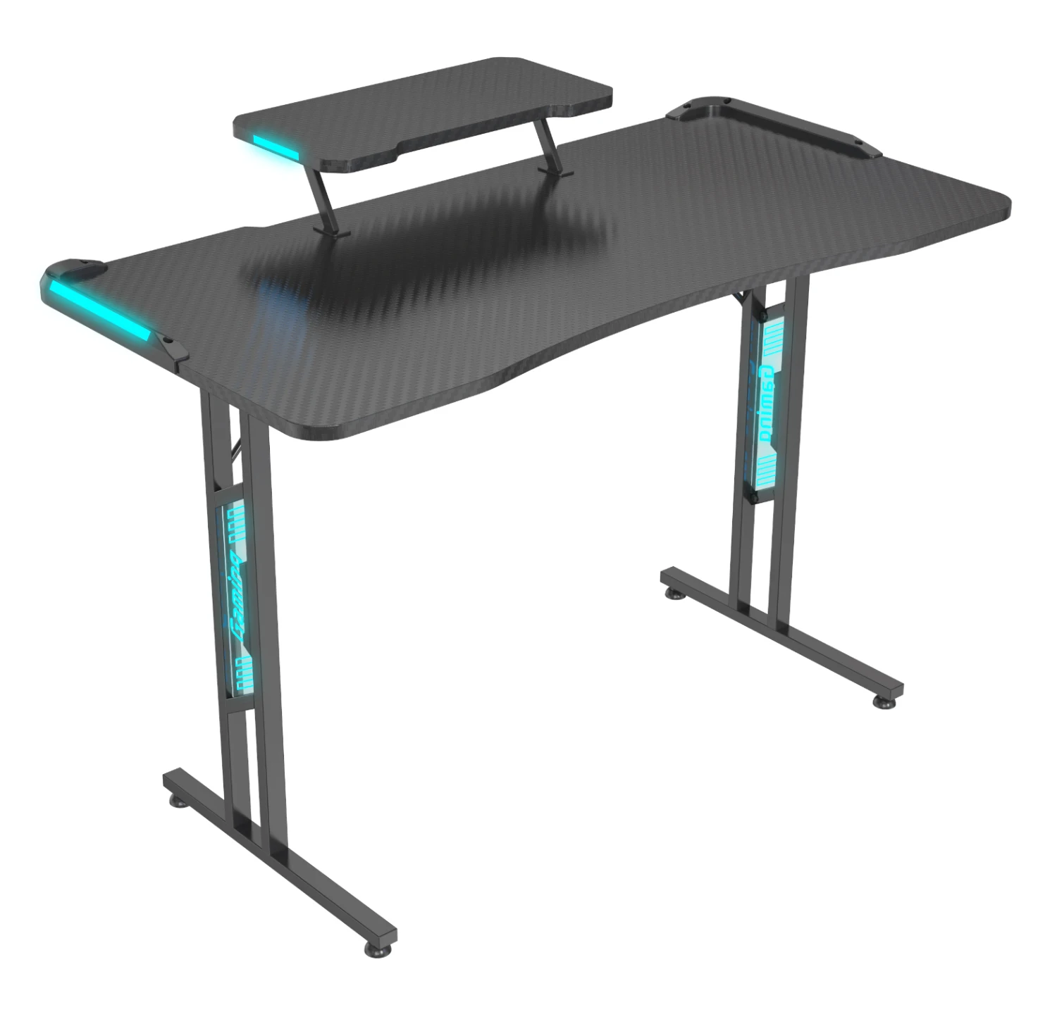 V-mounts Ergofusion Modern Black Standing Adjustable Pc Gaming Desk ...