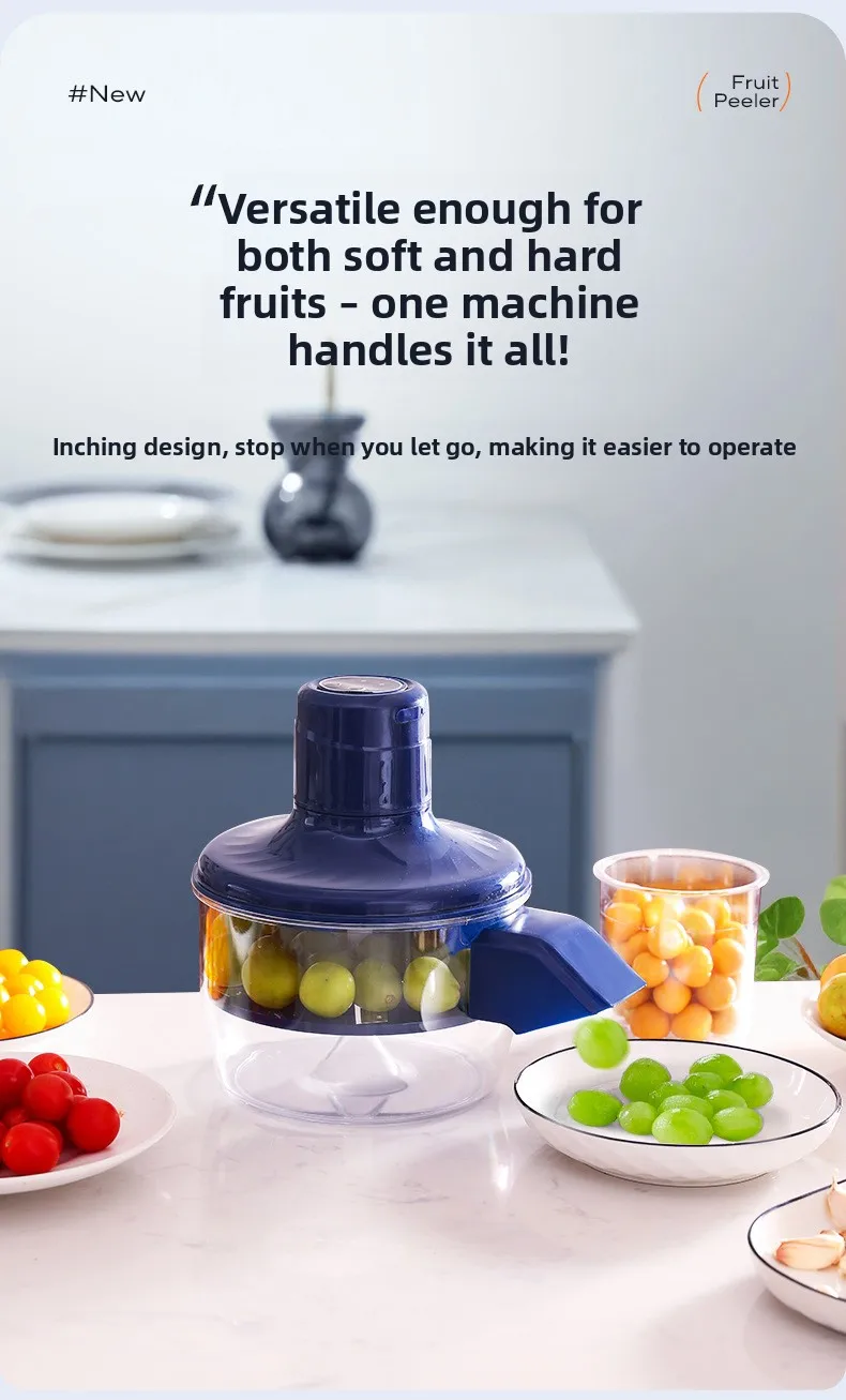 Newly Designed Best-Selling Kitchen Appliances Automatic Small Fruit Plum Garlic Peeling Machine Electric Grape Peeler for Home
