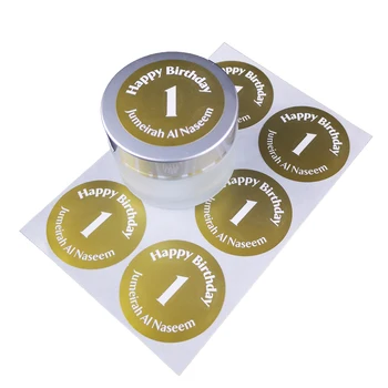 Adhesive Bamboo Round Clear Packaging 10ML Vial Beer Bottle Plastic Food Company Logo Product Label Sticker