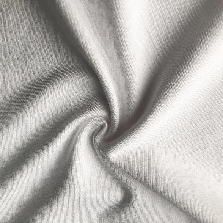 Высокое качество оптовая продажа обычная однотонная Белая вискозная Джерси 100% ткань