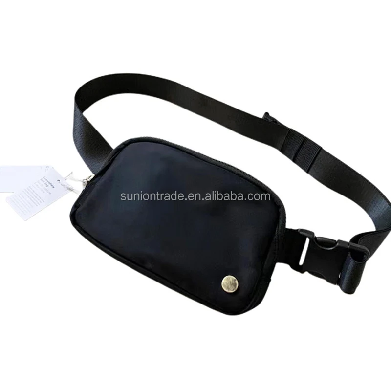 Lulu Dupe Lululemone Black 1l Crossbody Belt Bag Everywhere Large 2l