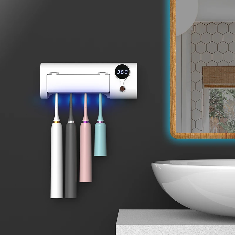 УФ стерилизованная зубная щетка дезинфицирующая неперфорированная настенная Бытовая ультрафиолетовая стерилизатор 4 зубных щетки