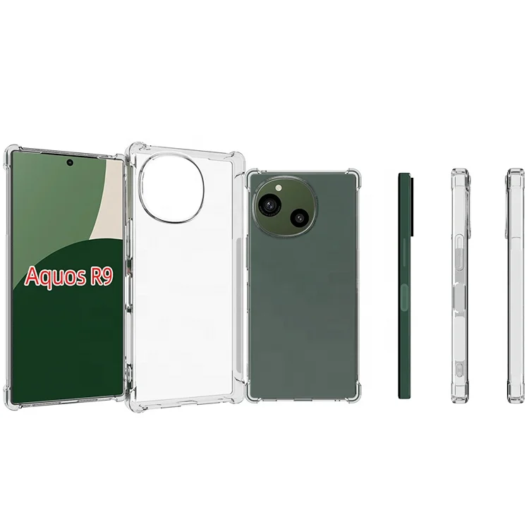 For Sharp Aquos R7 R8 R9 Pro Transparent Soft Tpu Corner Shock Proof Airbag Case
