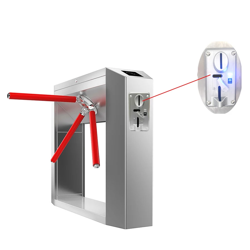 Factory Price Full Coin Operated Time Attendance Employee Entrance Tripod Turnstile Gate