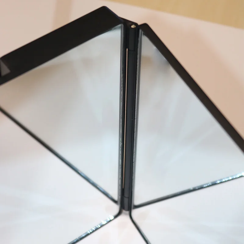 Three Way 360 Degree Angle Flat Mirror Shave and Cut Your Hair  at Home Self Hairdressing Mirror