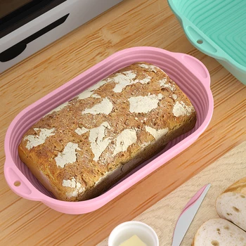 Reusable Collapsible Sourdough Bread Baking Supplies Basket Foldable Silicone Bread Proofing Basket