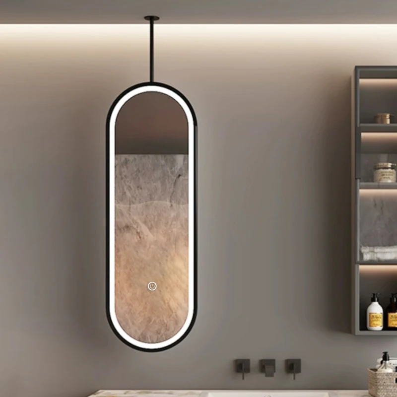 Large Irregular Frame Touch Sensor Miroir Suspendu Led Spiegel  Hanging Mirrors From Ceiling