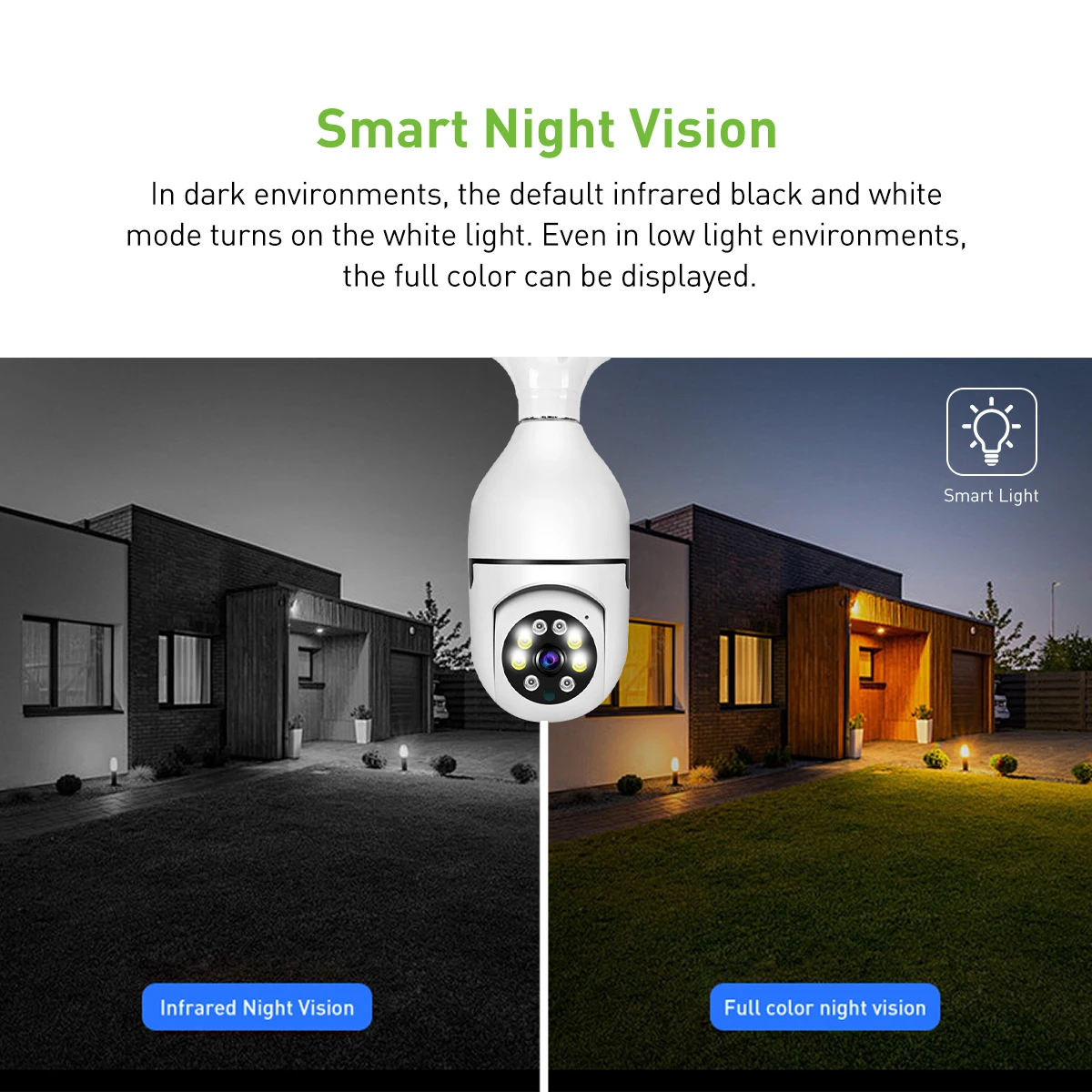 product v380 panoramic bulb camera 360 wifi home security ptz cctv camera with battery with face recognition motion detector camera ip-59