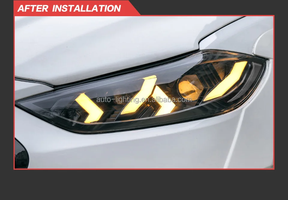 Akd Car Styling For Hyundai Elantra Drl Headlights 2016-2020 Upgraded And  Modified Lamborghini Style Running Lights Auto Parts - Buy For  Hyundai,Headlight,High Quality Pc Material Product on 