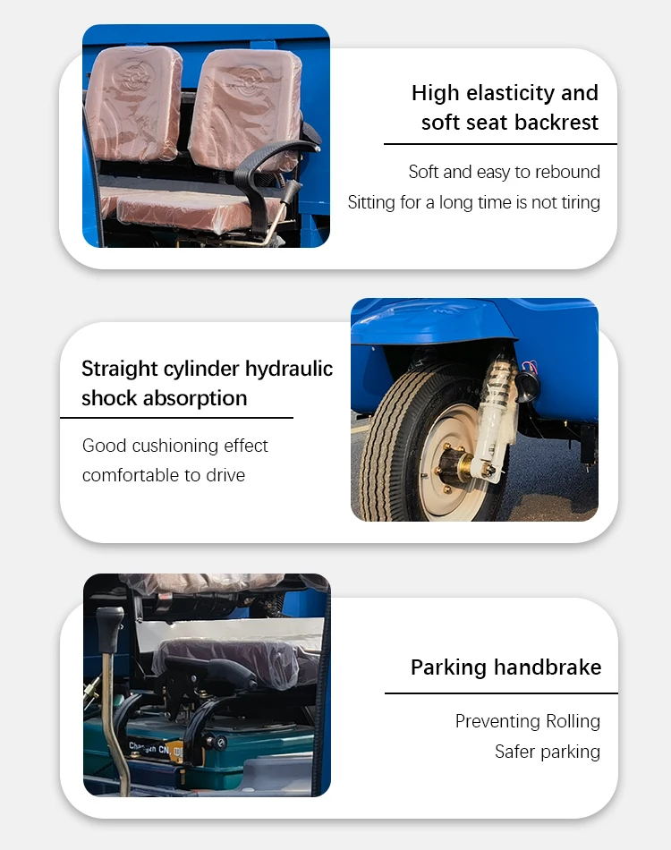 China Three Wheels Diesel Mini Dumper Heavy Loading 3 Ton Hydraulic Underground Mining Waw Tricycle Dump Truck