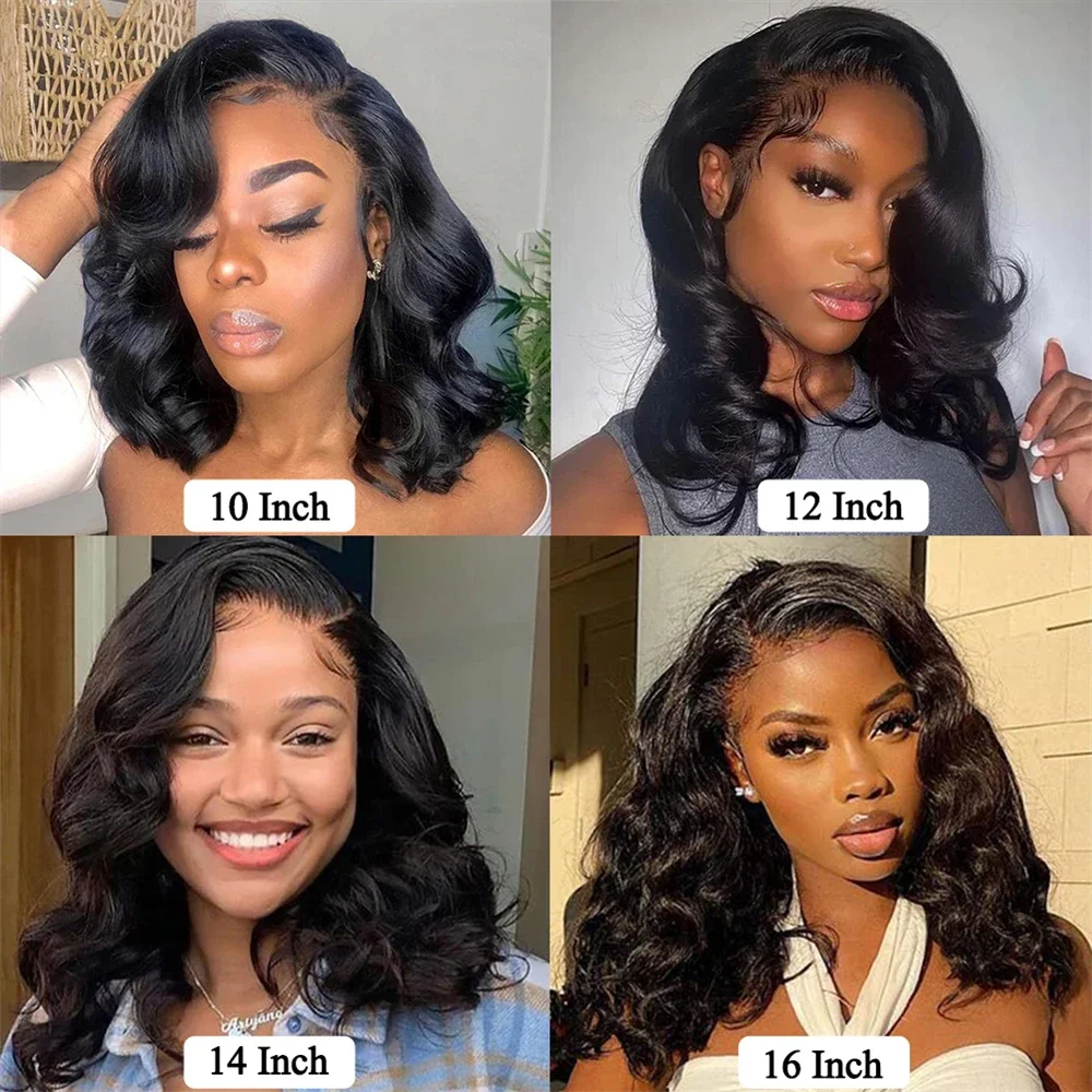 Brazilian Body Wave Short Bob Frontal Human Hair Wig_voghion.com