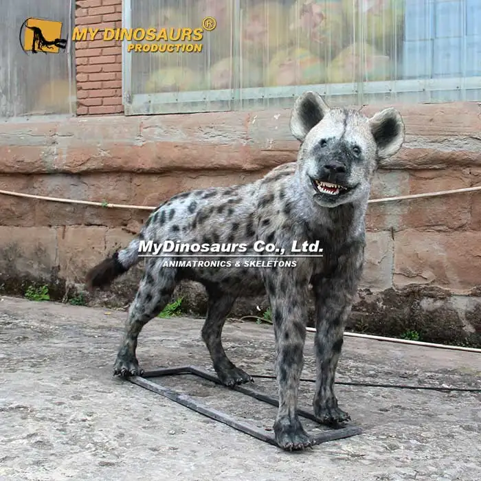 Realistic Animatronic Animal Spotted Hyena with Fur