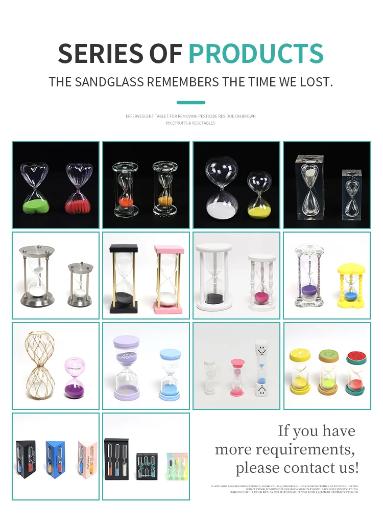 Cheap DIY Custom Logo Printed Hourglass Mini Sand Clock Sand Timer Metal Hourglass Timer manufacture