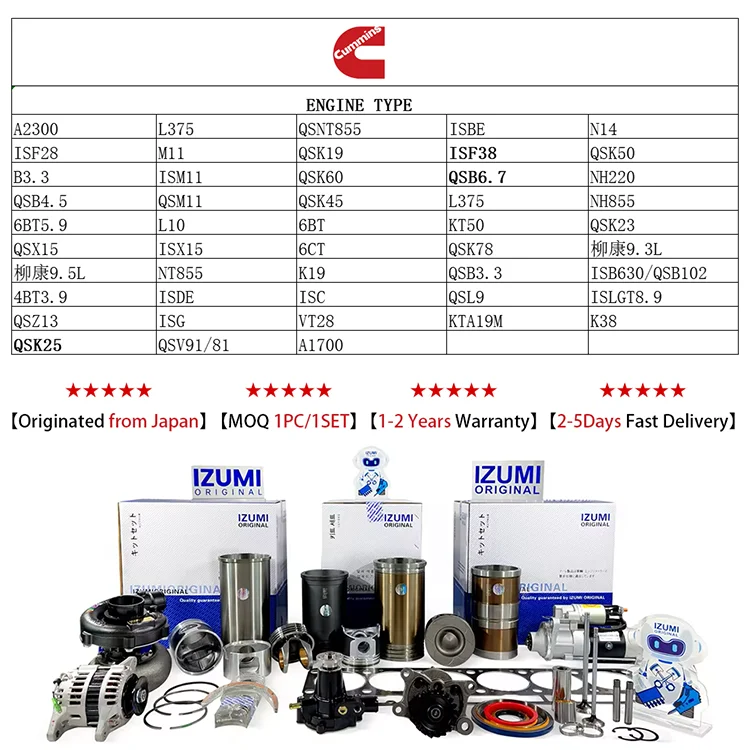 Construction Machinery Engine Parts QSK60 QSK45 QST30 KTA50 QSK50 QSK19 KTA38 KTA19 NT855 parts for cummins supplier