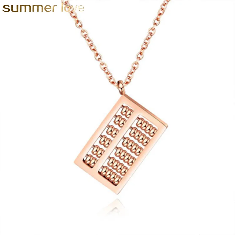 Hot Sale Abacus Rose Gold Necklace 