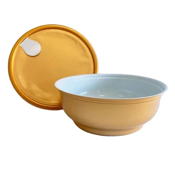Factory Wholesale Empty Two Piece Aluminum Bowl Can For Canned Instant Bird's Nest Porridge Soup With Easy Open / Peel Off Lid