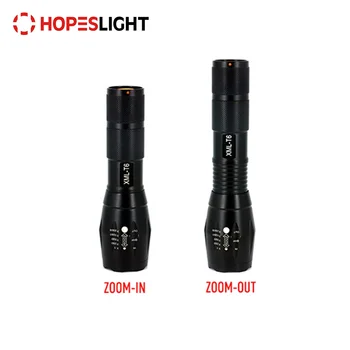 Dimmable high power rechargeable flashlight torch 18650, super bright zoom powerful torch tactical led flashlight