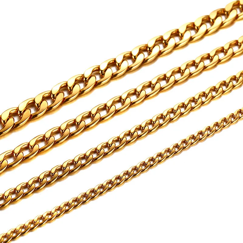10k 14k 18k Pure Gold Miami Cuban Links (hollow,Semisolid + Solid) 1mm