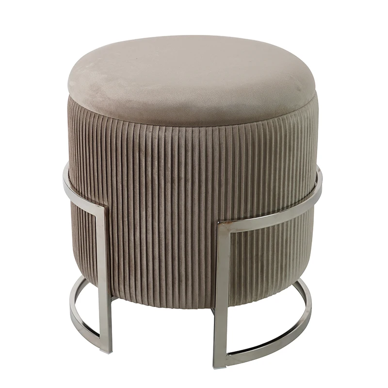 Stools Gold Luxury Nordic Round Modern Home Living Room Furniture Stools Ottoman