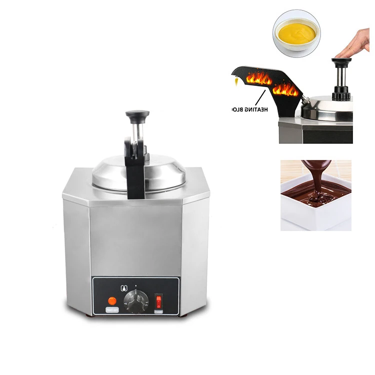 Commercial Sauce Warmer Hot Chocolate Machine With Bottles 4*650ML 110-240V