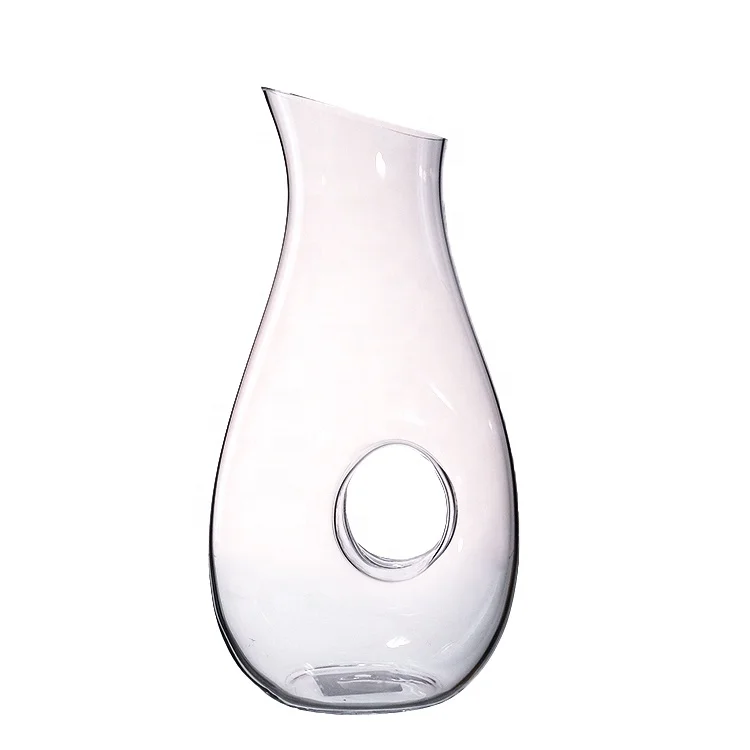 Samyo Creative Handle Snail Shaped Custom Clear Luxury Crystal Glass Small Red Wine Decanter With Hole