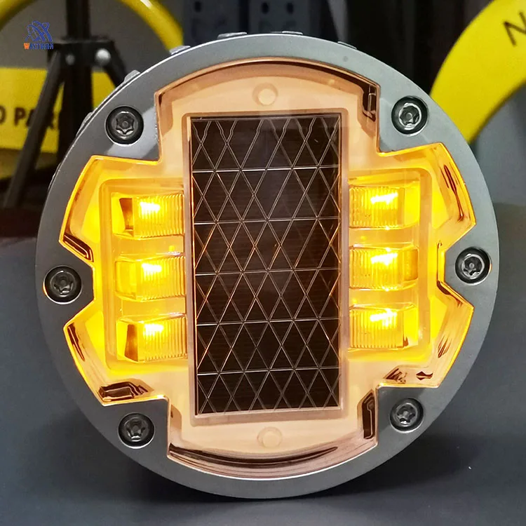 IL300 Embedded Solar Panel Round Road Stud LED Reflector Underground Pavement Marker Light for Driveway