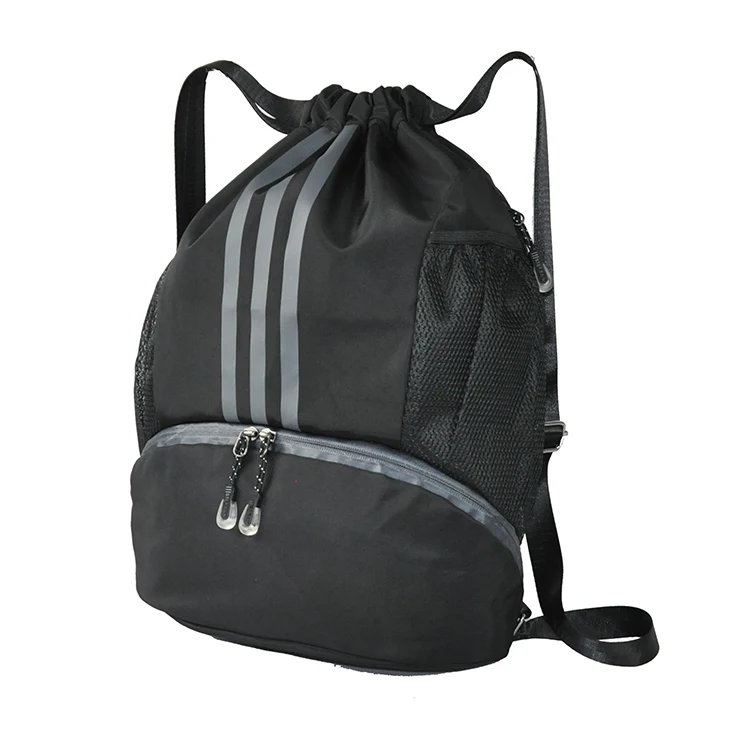 Customized Waterproof Polyester Gym String Bag Sports Drawstring