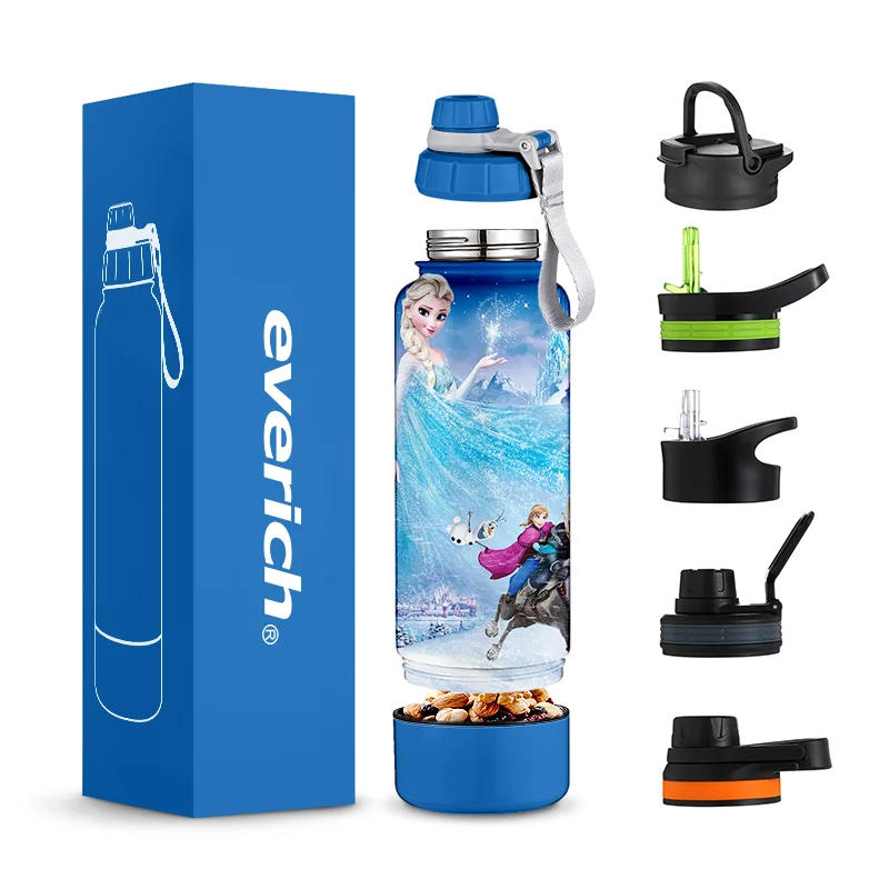 14oz Kids Water Drinking Sip Bottle Leakproof Cute Design For Girls