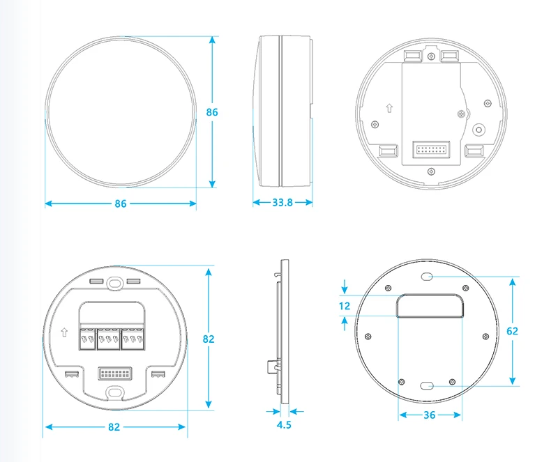 Bandary 24V multi-stage cool heat Smart Thermostat WIFI home heat pump Controller for Heat Pump System Air Conditioner