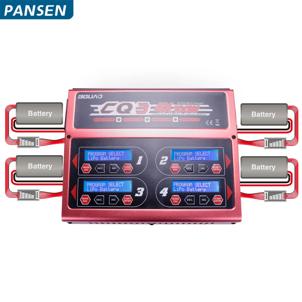 EV-Peak CQ3 100W 4-Channel Lithium Battery Charger for Drones