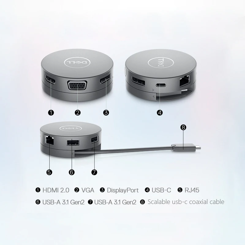 DA310 USB-Cモバイルアダプタ4KディスプレイポートGigabitイーサネット