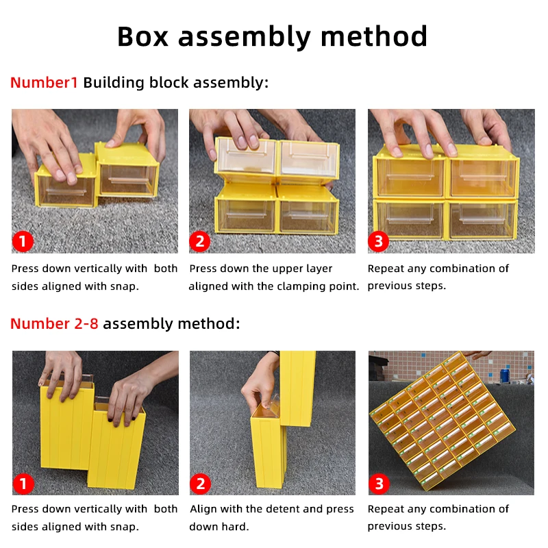 Modular Plastic Storage Drawer Parts Storage Hardware Plastic Spare Parts Storage Box