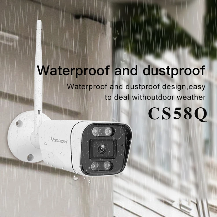 VStarcam CS58Q 5MP Bullet Camera Wifi Outdoor 4 Lights Night Vision Two Way Talk Water Proof Outdoor Security Camera
