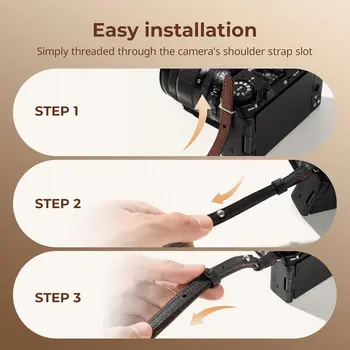 SMALLRIG Universal Leather Camera Neck Shoulder Strap for DSLR, Adjustable 100 to 110cm (39 to 43in), Max Load 10kg (22lb) product image