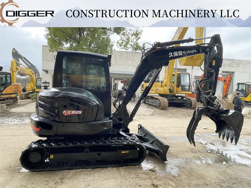 5.5 Ton Mini Used Excavator Kubota Kx165 DPF 90% New Good Condition for Sale 2022 Machine Hydraulic Crawler