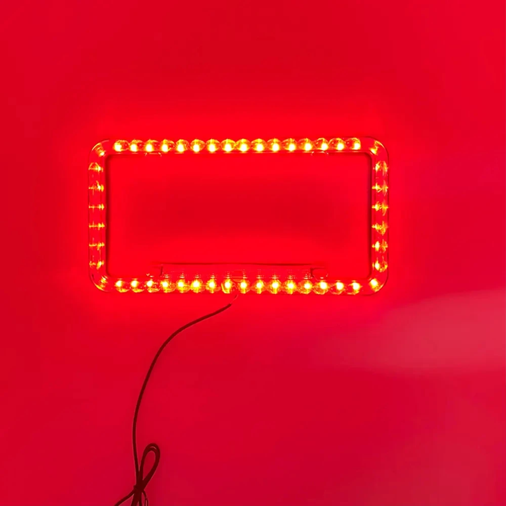 License Plate Frame Custom Logo Scrolling Led License Plate Frame With Led Light manufacture