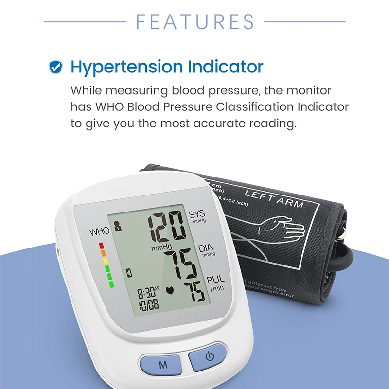 Digital Blood Pressure Upper Arm Tonometer Electronic