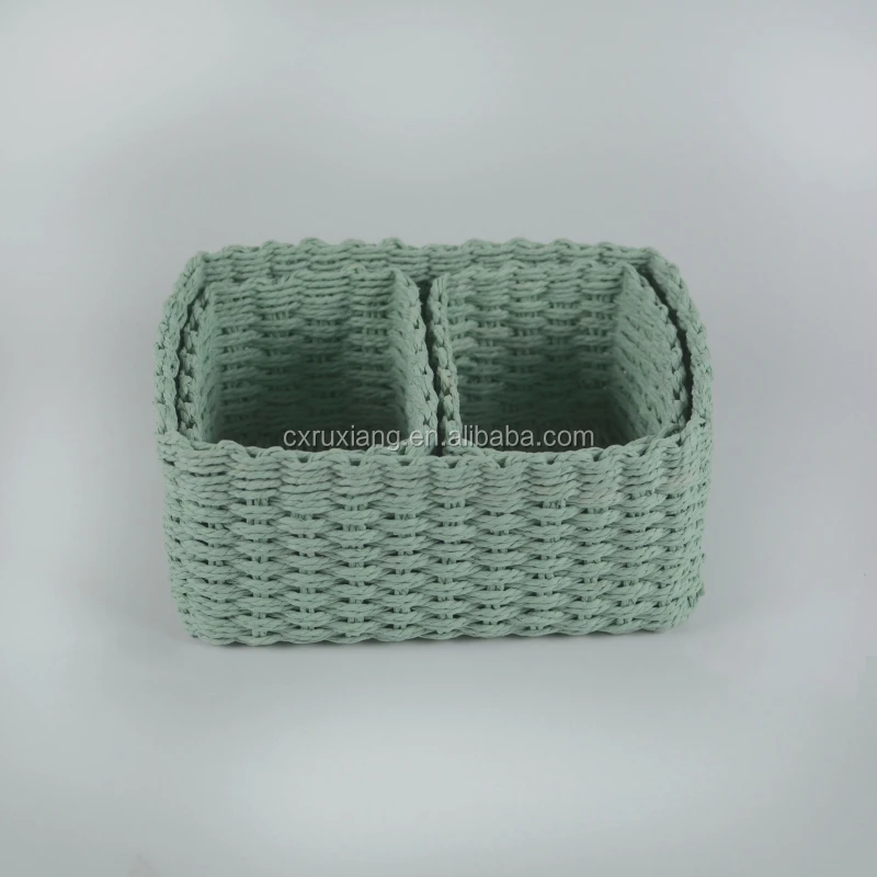 Hand Weaved Small Paper Rope Storage  Basket