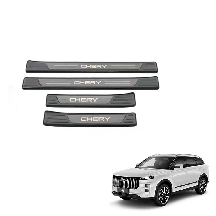 Protetor da Soleira Externa para Chery Jaecoo J7 Acessórios Placa de Proteção em Aço Inoxidável para Soleira Interior Acessório