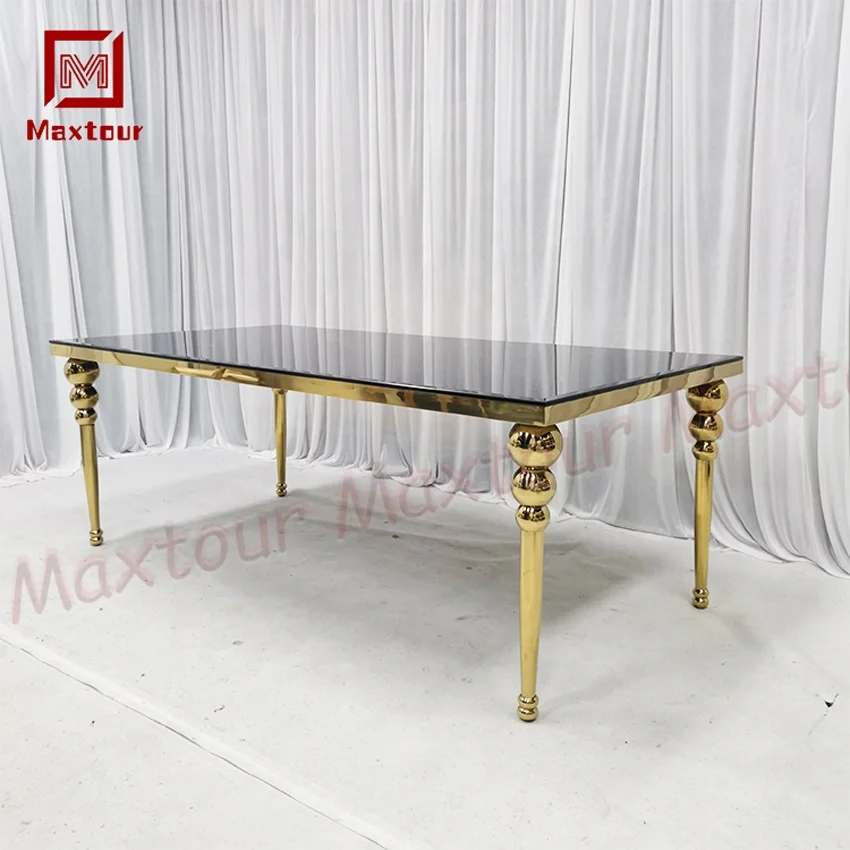 Свадебная мебель золотые столы для вечеринок набор обеденных столов отеля и стульев