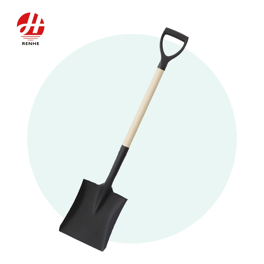 Hot Sale  Farming Agricultural Hand Tools Manganese Steel Garden Shovel with Wood Handle