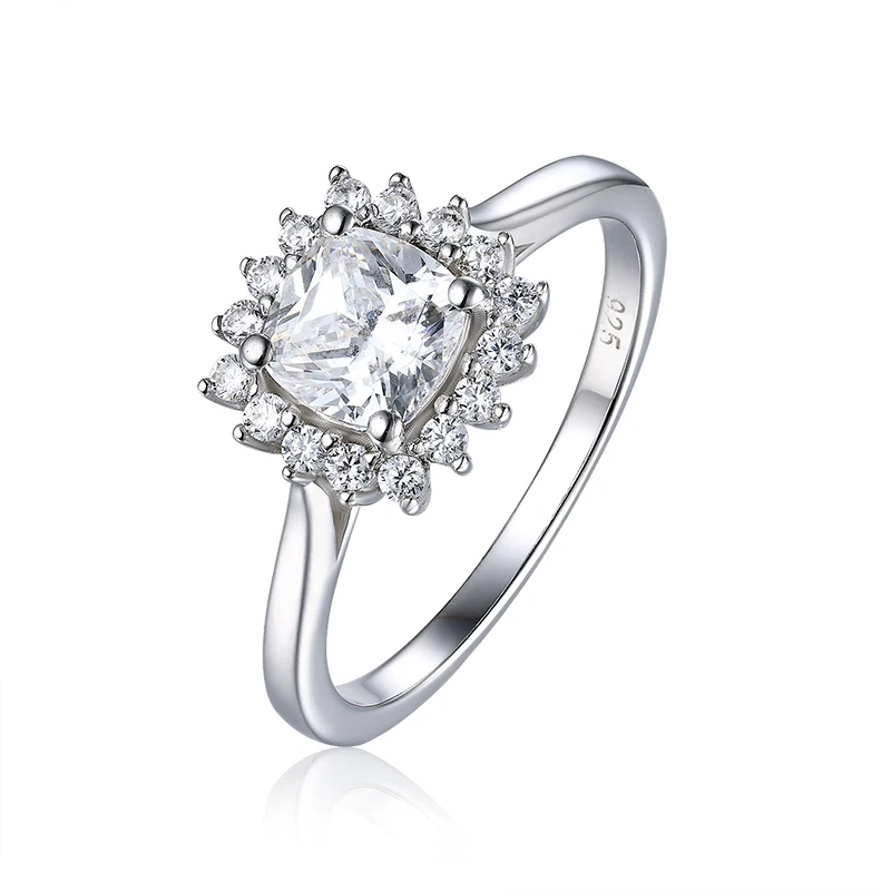 Wholesale Fine Jewelry Rings Pure Silver Rings Moissanite Wedding