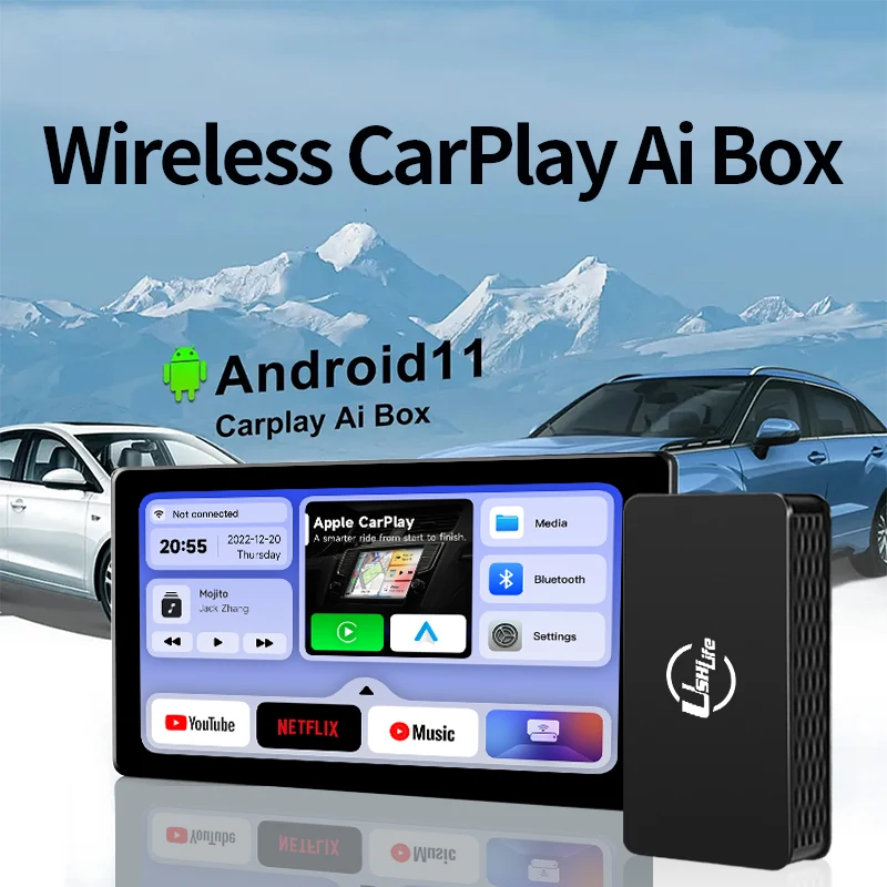 Adaptateur de jeu de voiture sans fil, Dongle USB, Mini boîte intelligente  Ai, connexion automatique filaire à sans fil, adaptateur de jeu de voiture