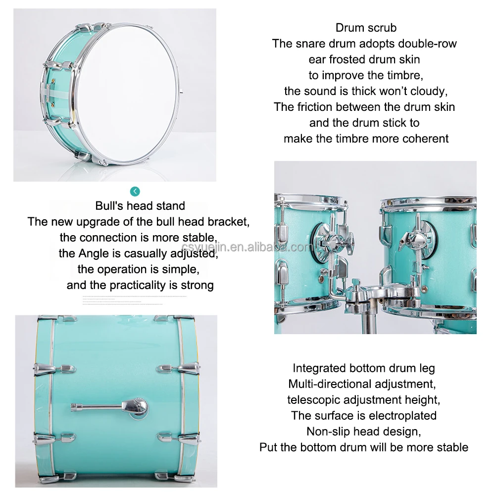 Oem Odm Brand Birch Maple Drum Kit Adult Drum Set 5 Drum 2 3 4 Cymbals