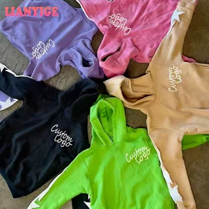 LYG Custom Women Oversized Hoodies Fleece Pullover Cotton Hoodie and Sweatpants Set Fall Track Jackets Heavyweight Y2K Sweaters